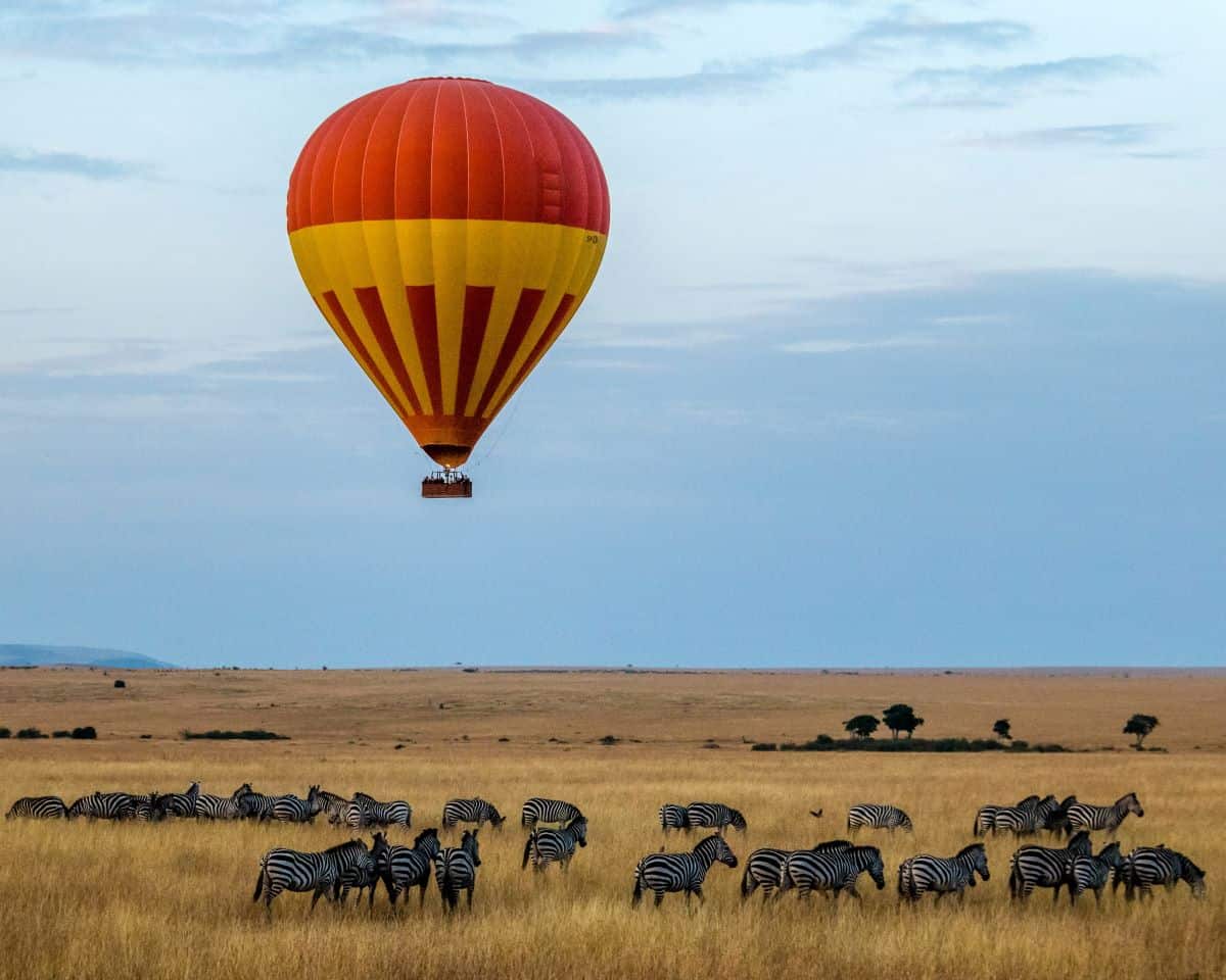 survol montgolfière au parc national de kafue