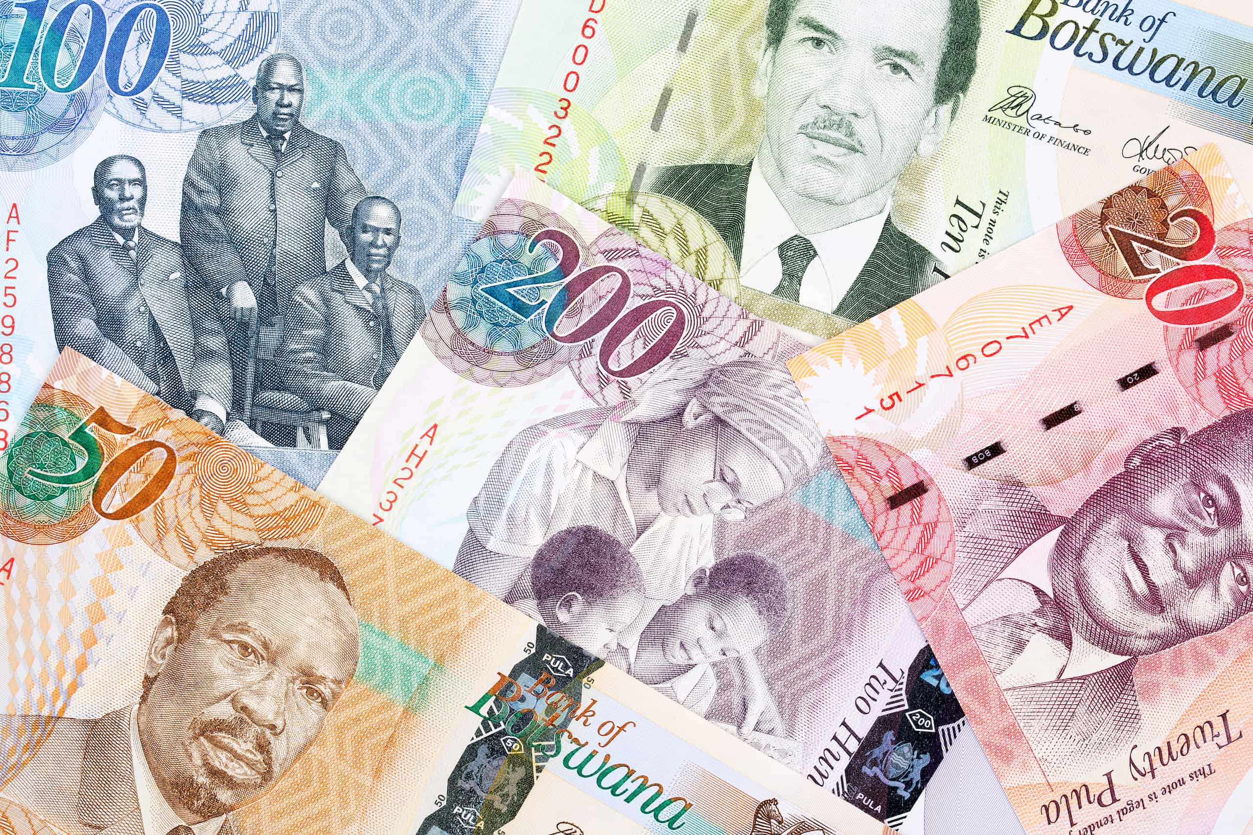 Botswana currency Notes and coins, FX rate [2024]